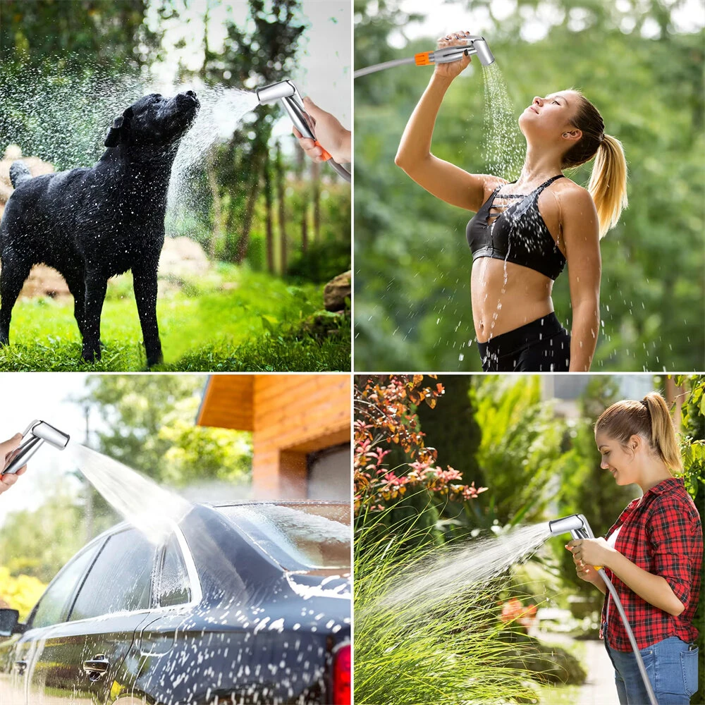 (image for) IPRee Car Washer Car Washing Portable Electric Shower Rechargeable Bathing Pump For Outdoor Sport Travel Camping Shower