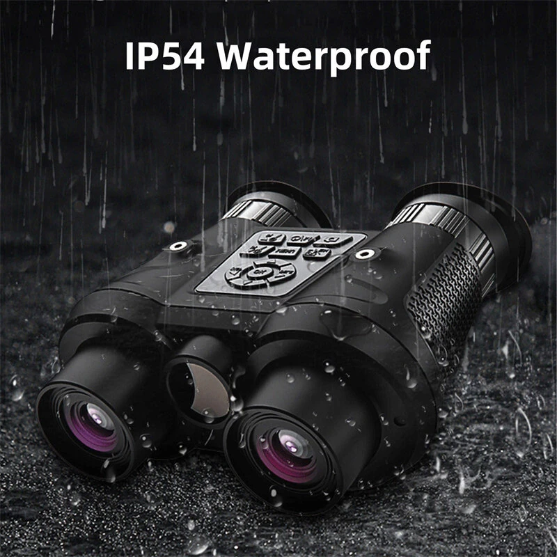 (image for) IPRee Head Mounted Night Vision Goggles 3D VR Digital Infrared Night Vision Binoculars 8064x3024 Photo & 3840x1080 Video Resolutions 150m Night Vision